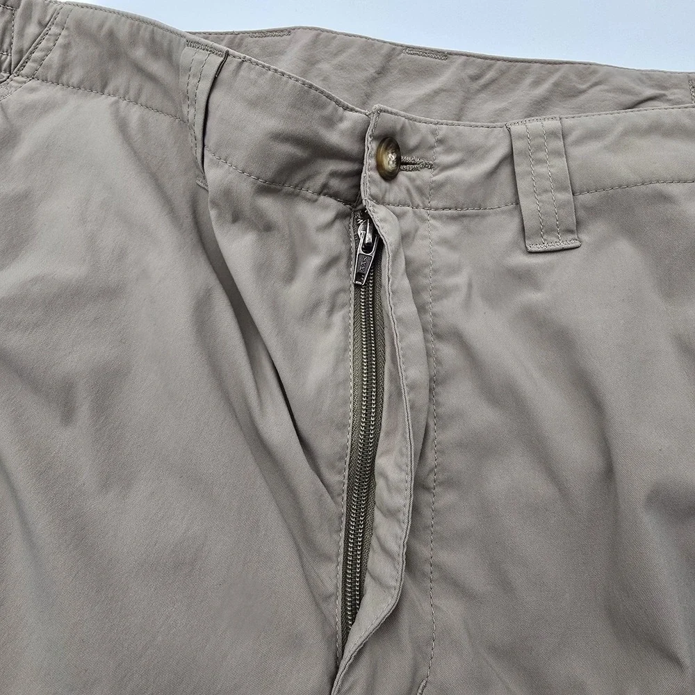 Patagonia Mens Size 36 Nylon Hiking Cargo Pants Tan Cuffed Hem Outdoor